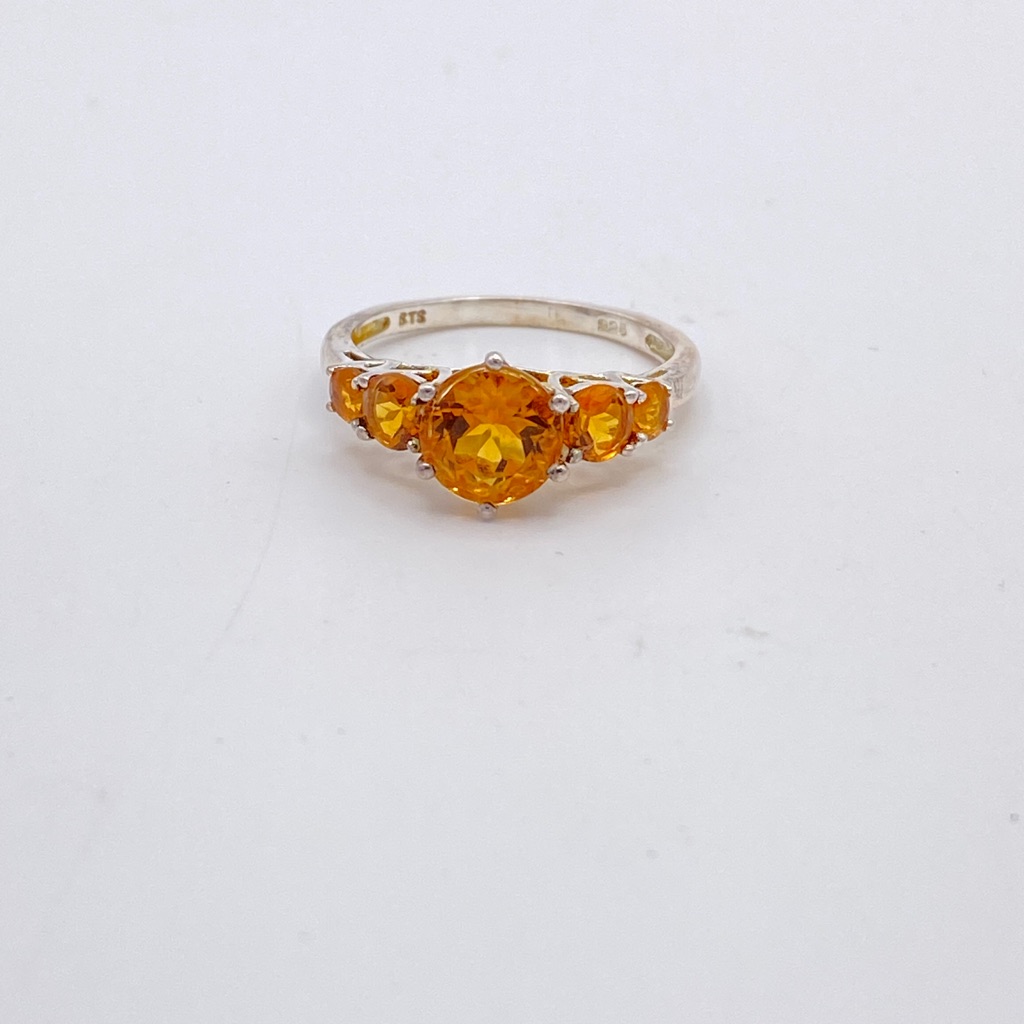 Santa Ana Citrine Ring; 925 Sterling Silver; Size 7